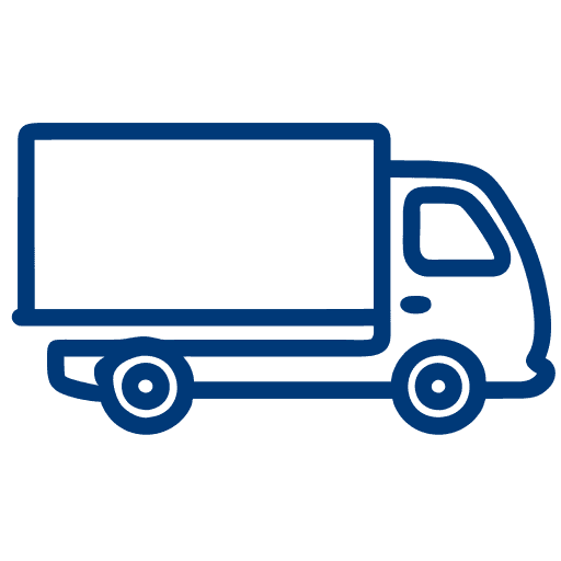 Icon eines Transportfahrzeugs als Symbol für die Größe des Fahrzeugs