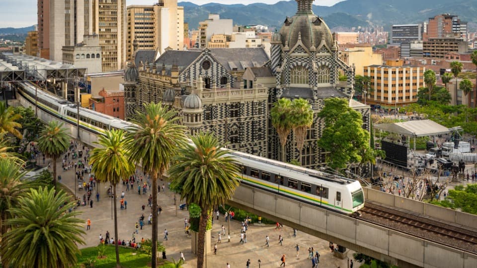 Luftbild von Bogotá - Wirtschaft in Kolumbien